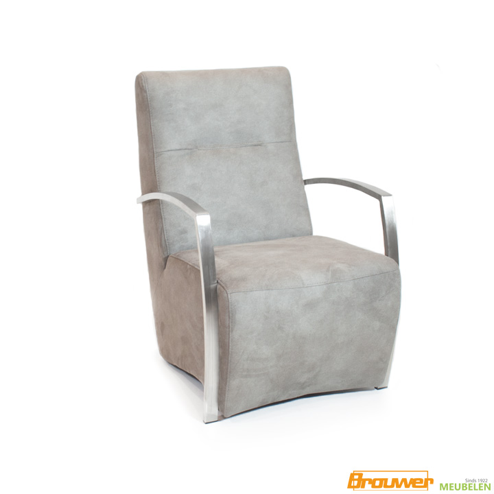 plotseling De Alpen aardbeving Fauteuil York RVS – Brouwer Meubelen