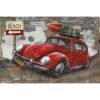 schilderij metaal auto rood bearch 80x120
