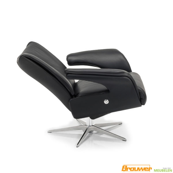 draaifauteuil zwart leer design stoel