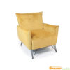 velours fauteuil geel luxe stoel