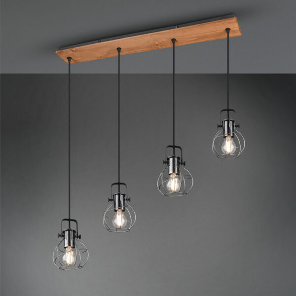 hanglamp van hout industrieel