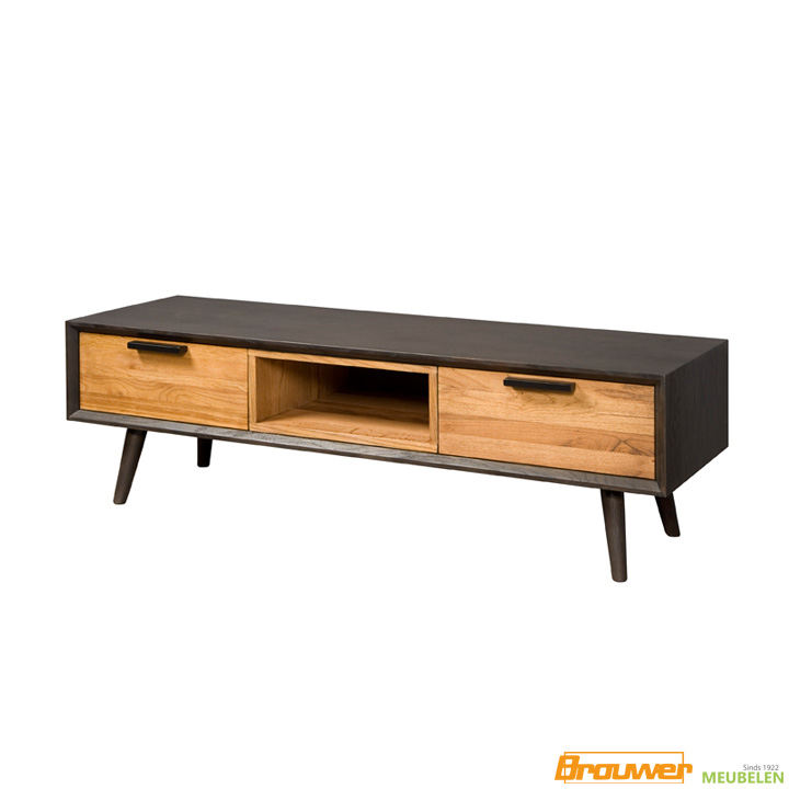tv-meubel-eiken-zwart-150-cm