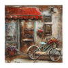 schilderij fiets koffieshop winkel patio
