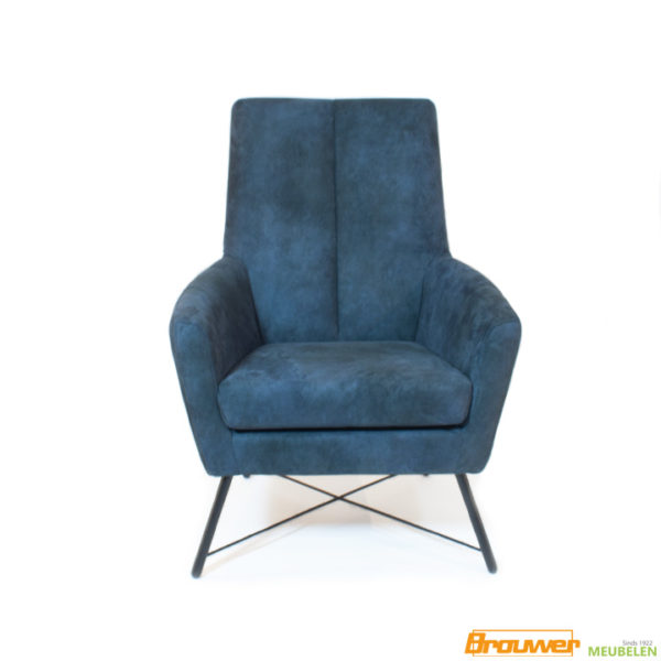 microleder fauteuil blauw