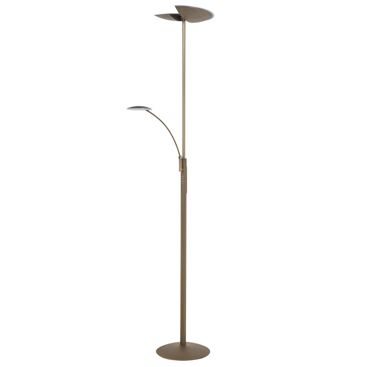 bronzen vloerlamp uplight led