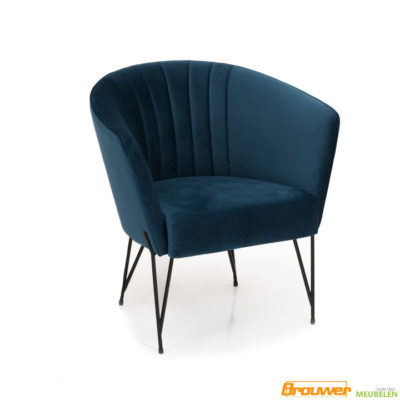 kleine fauteuil blauw kuipfauteuil