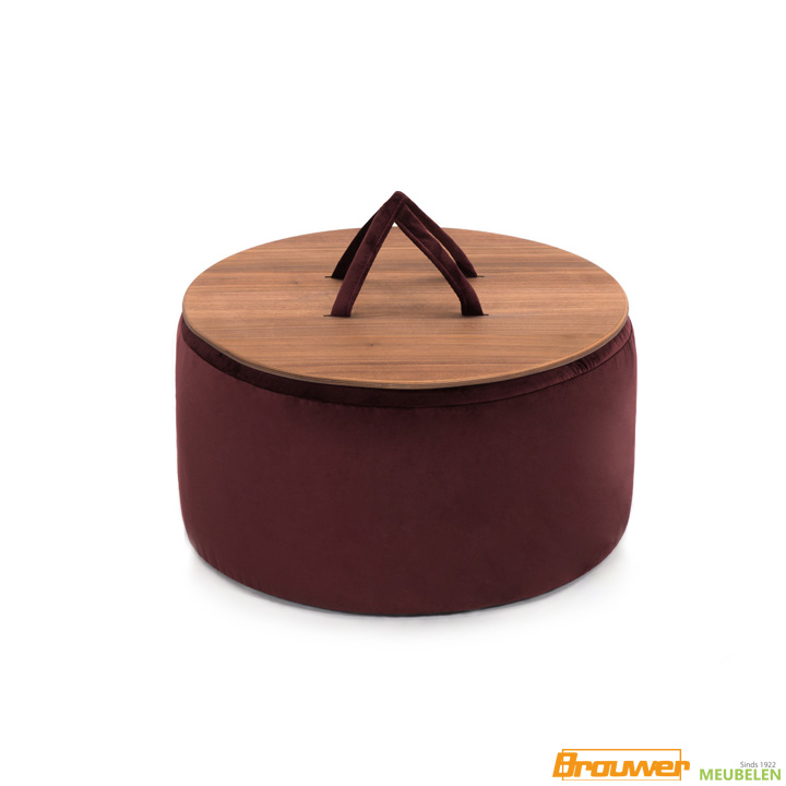 ronde hocker met hout