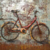 schilderij fiets metaal roest kleur bruin
