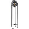 vloerlamp zwart 140 hoog met glas