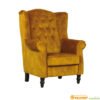 oorfauteuil met hocker oranje