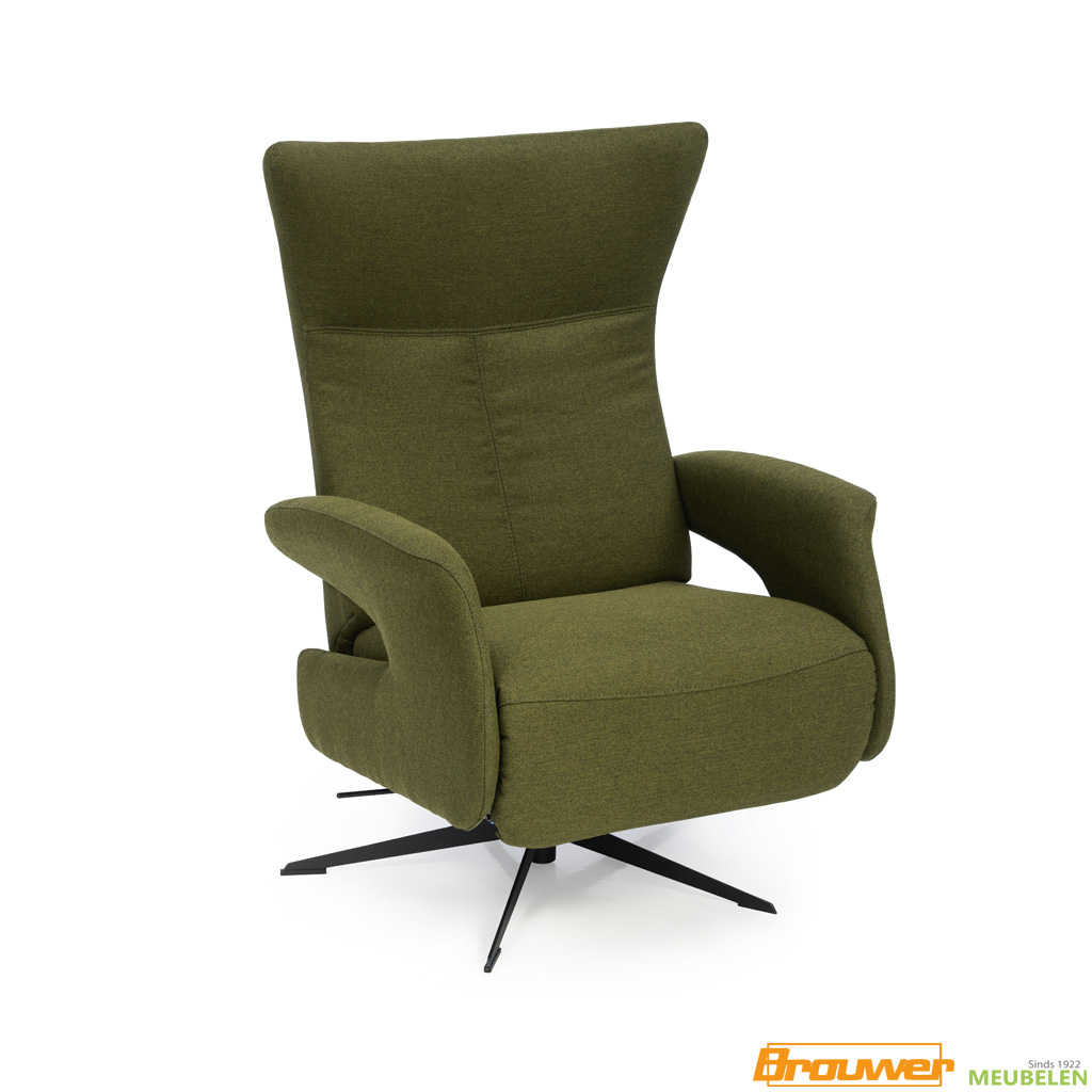 relaxstoel groen relaxfauteuil draaifauteuil groen stof