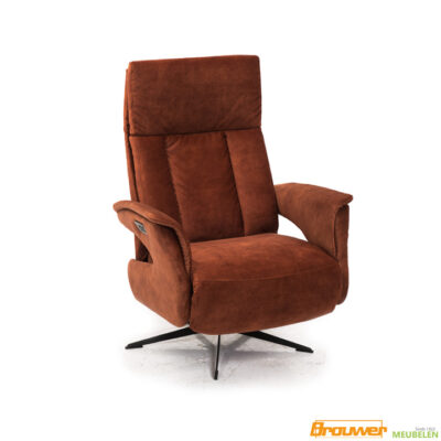 relaxfauteuil velvet copper adore stof