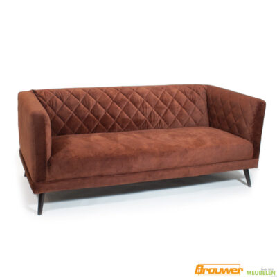 jaren 60 bank velours copper