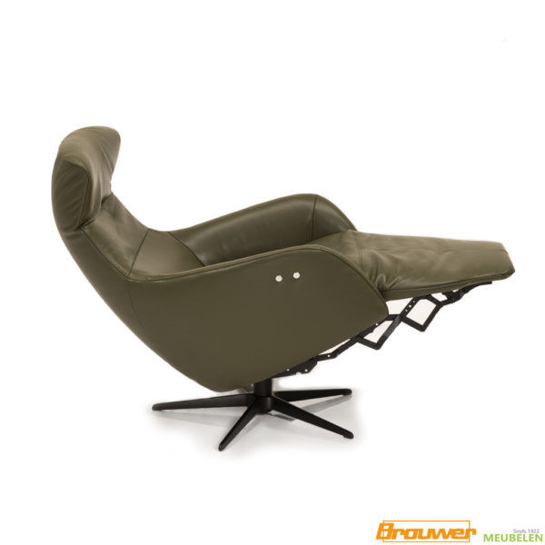 elektrische relaxstoel-leer-groen