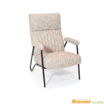 vintage fauteuil stoel lichte stof