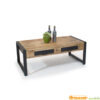 salontafel 120x60 cm mangohout metaal met lades