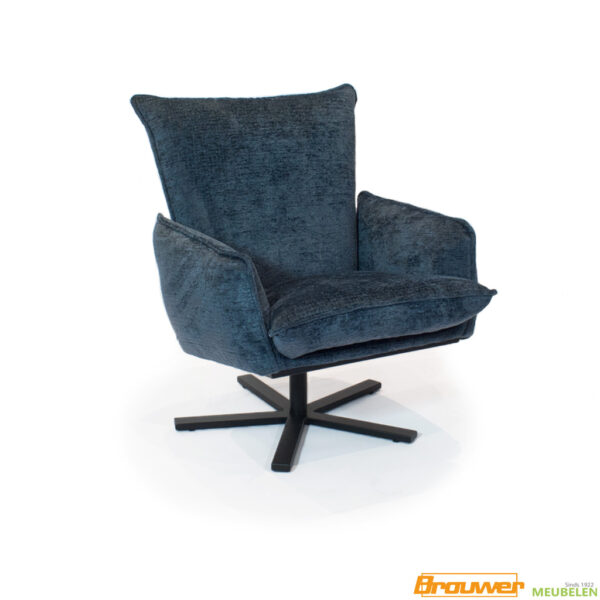 draaifauteuil laag blauw zacht dunja