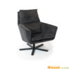 draaifauteuil velvet adore antraciet zwart stoel draaibaar