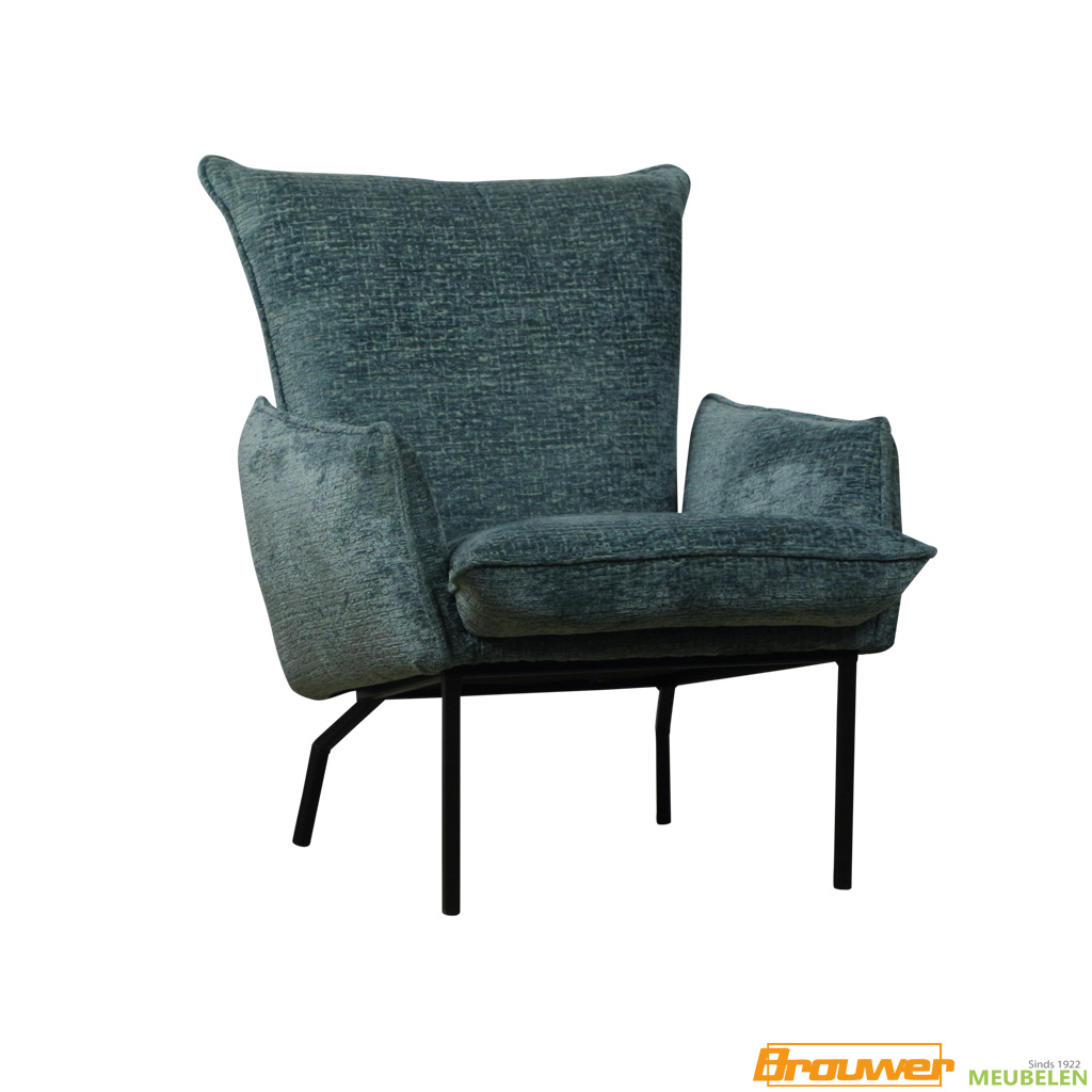 fauteuil daisy blauw 4 poten