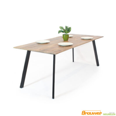 tafel mangohout 90 breed schuine rand