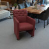 showroommodellen stoelen opruiming armstoel rood