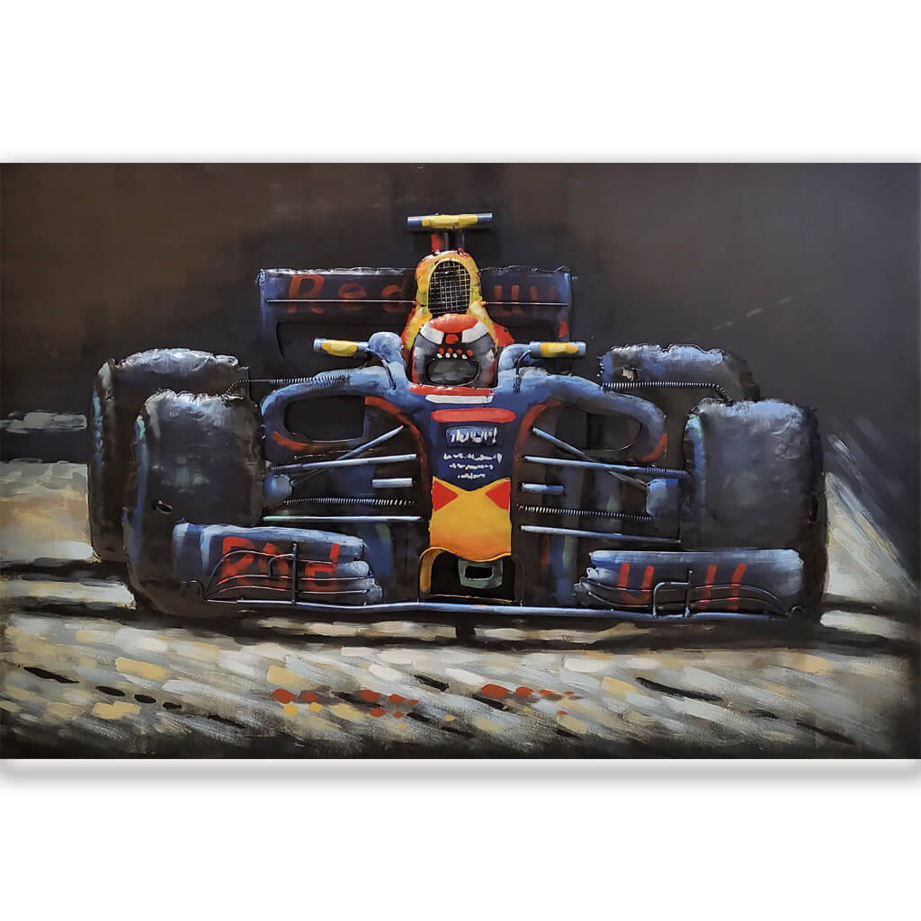 schilderij verstappen metaal red-bull formule1