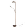 brons vloerlamp uplight bronzen vloerlamp met leeslamp