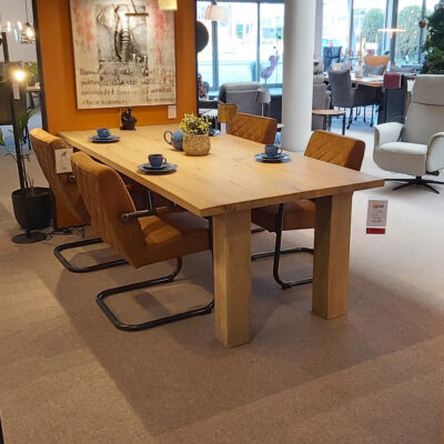 tafel 240x110 opruiming sale eettafel rustiek