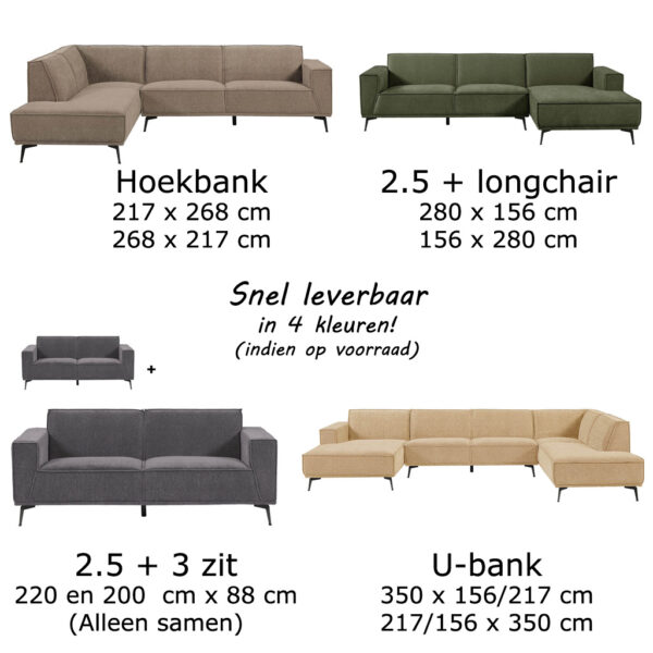 Hoekbank ‘Leeds’ - Afbeelding 5
