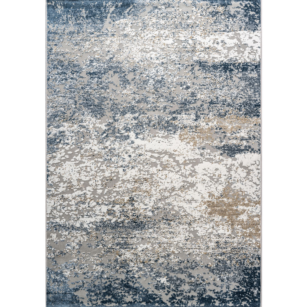 vloerkleed blauw goud 160 x 230 cm