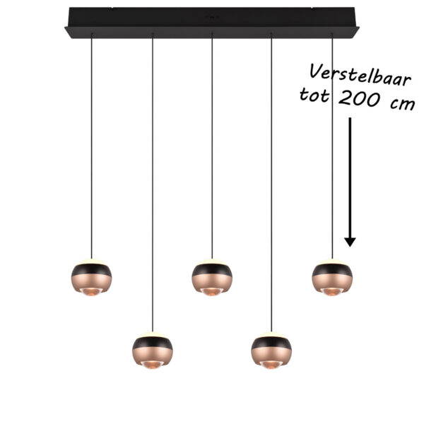 hanglamp verstelbaar in hoogte koffie kleur