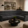 hoekbank met hoge rugleuning. bank met hoge rug hoekbank