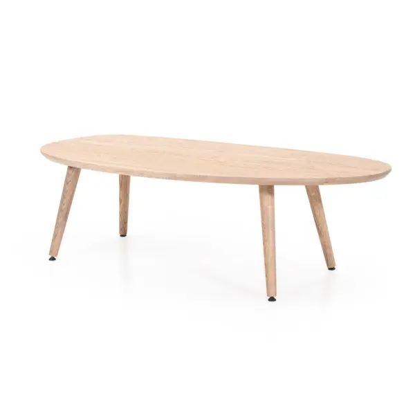 salontafel eiken organische vorm massief eikenhout