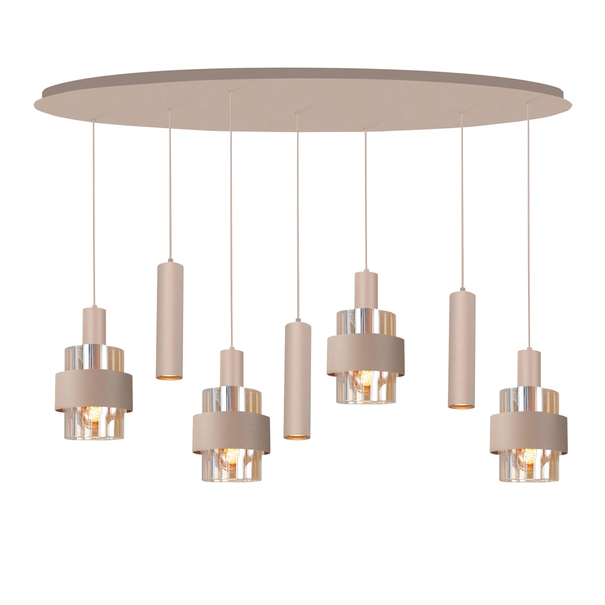 hanglamp marrone zand kleur ovaal