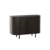 klein kastje half rond 115 cm espresso eikenhout livingfurn