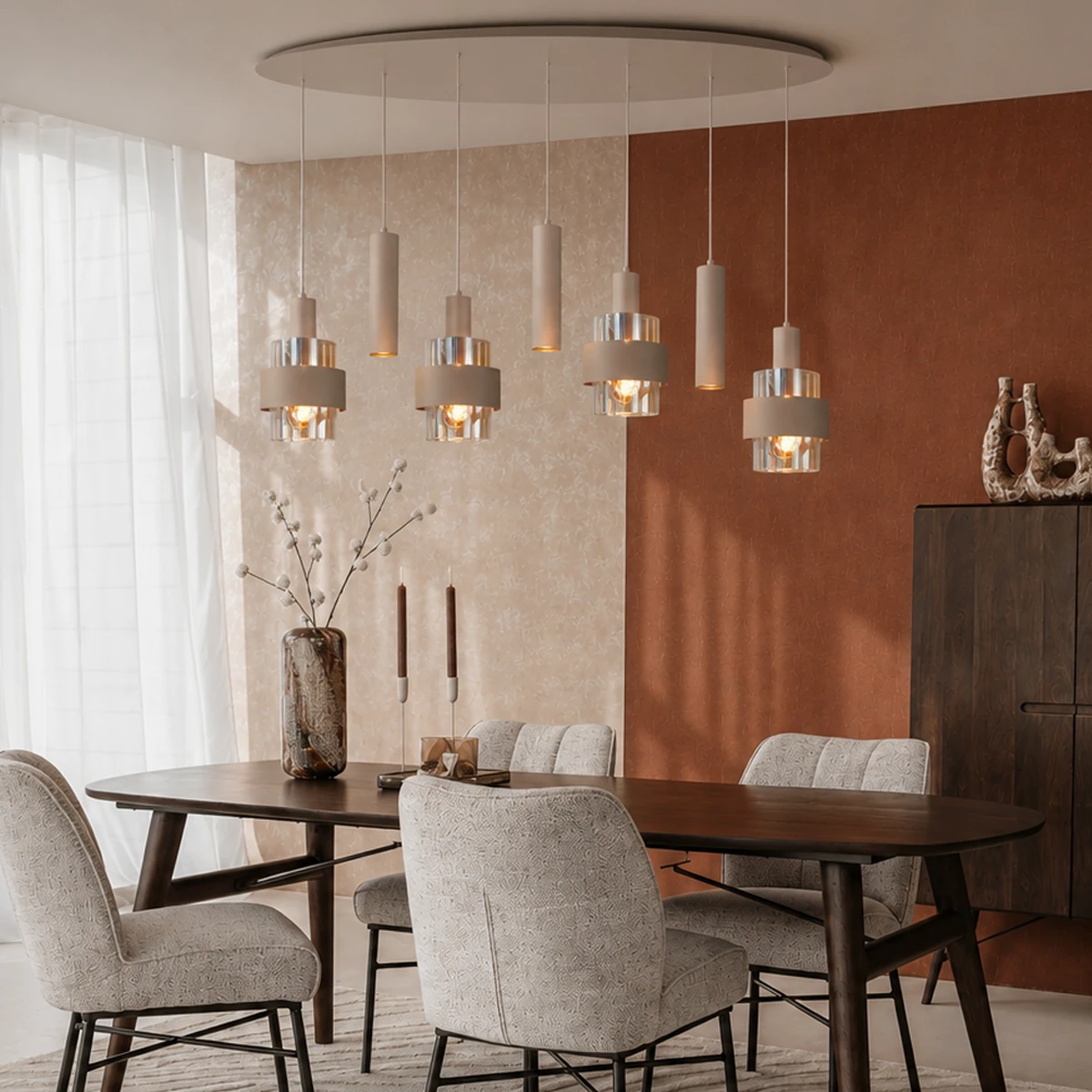 hanglamp marrone ovaal zand kleur ovale hanglamp beige