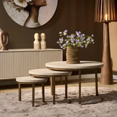 salontafel set zand kleur beige madison set van 3