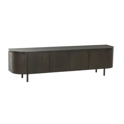 tv-meubel tobogo half rond espresso bruin