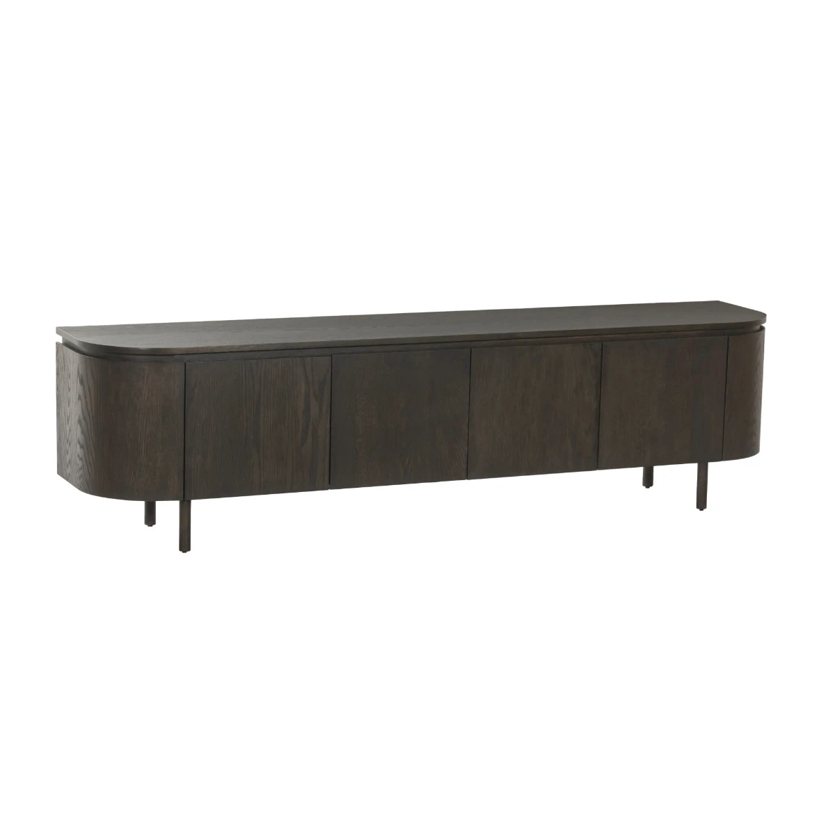tv-meubel tobogo half rond espresso bruin