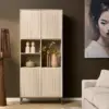 vakkenkast japandi kast met vakken zand kleur beige