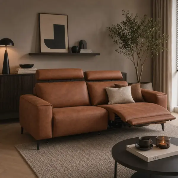 relaxbank cognac elektrische relaxbank