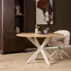 tafel ferris rond eikenhout 110 cm rond zand poot