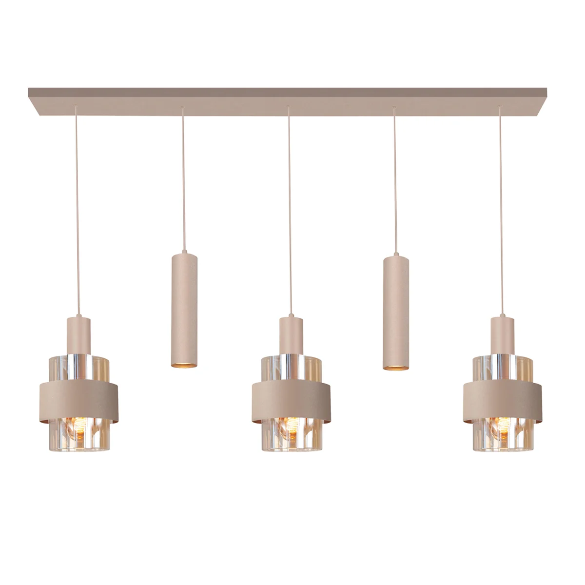 Hanglamp Marrone Recht 5L