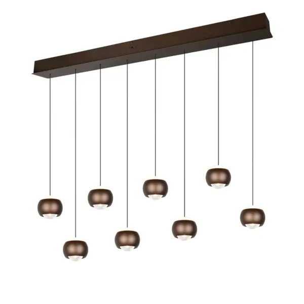 hanglamp orbit 8 lichts brons