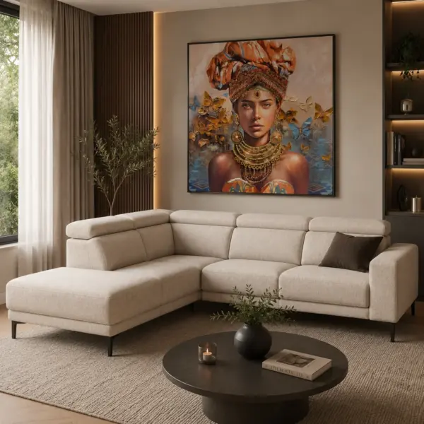 hoekbank beige relaxfunctie elektrisch noord-holland