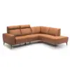 hoekbank cognac met relaxfunctie elektrisch grote hoekbank