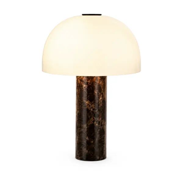 eth barbara retro tafellamp jaren 60 marmer melkglas tijdloos modern