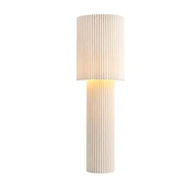vloerlamp renate eth verlichting linnen beige zand kleur