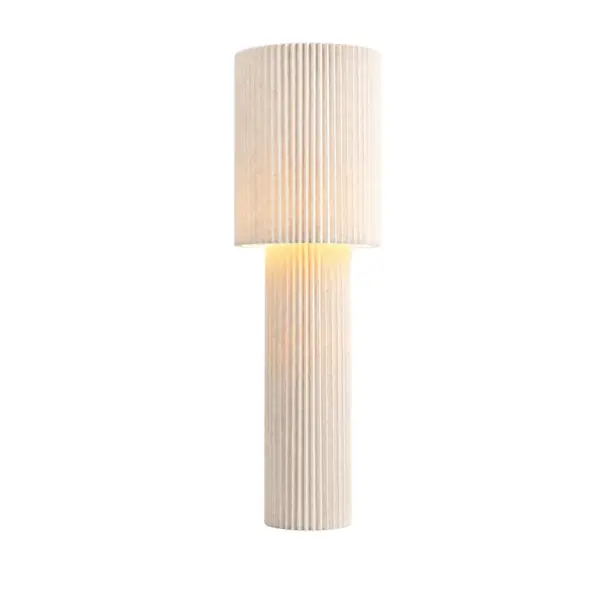 vloerlamp renate eth verlichting linnen beige zand kleur