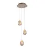 Hanglamp Champagne Egg 3 lichts rond japandi 25 diameter zand kleur hanglamp